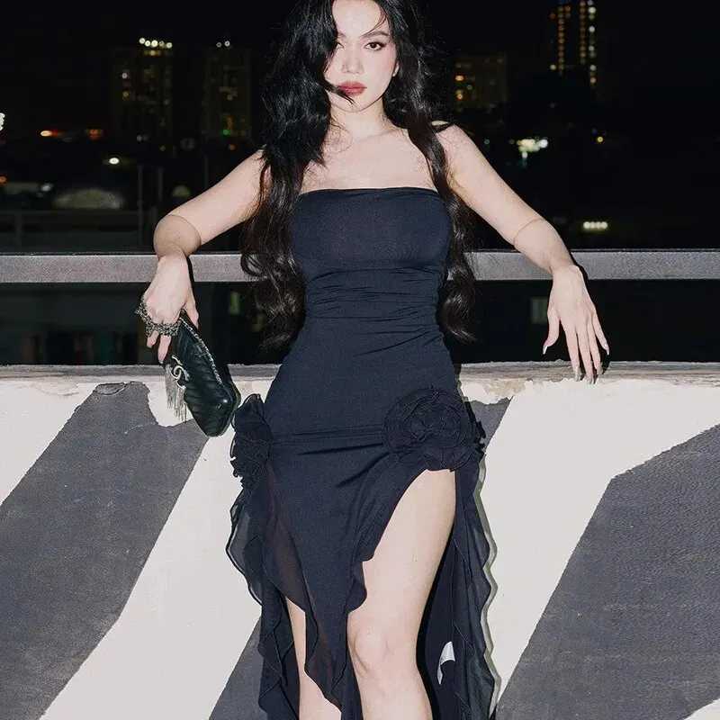 Basic Casual Dresses Hawthaw Women Party Club Evening Strtwear Vacation Bodycon Midi Dress 2024 Summer Clothes Wholesale Items For Business H25217