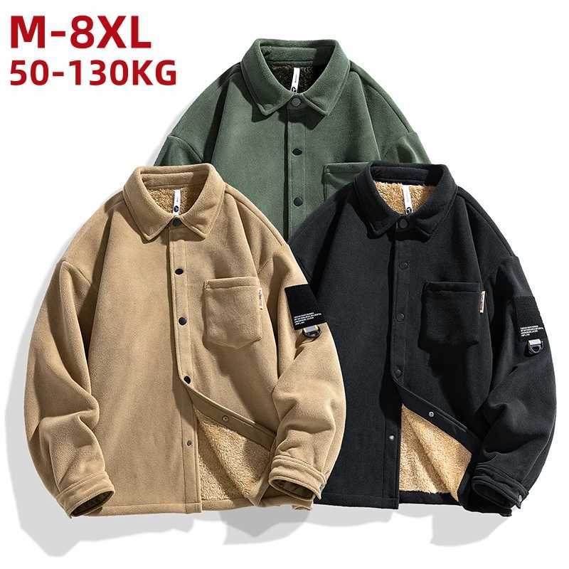 2024 Camicie Invernali Giacche Da Uomo PiÃ¹ Dimensioni 8Xl 7Xl Tasche A Maniche…