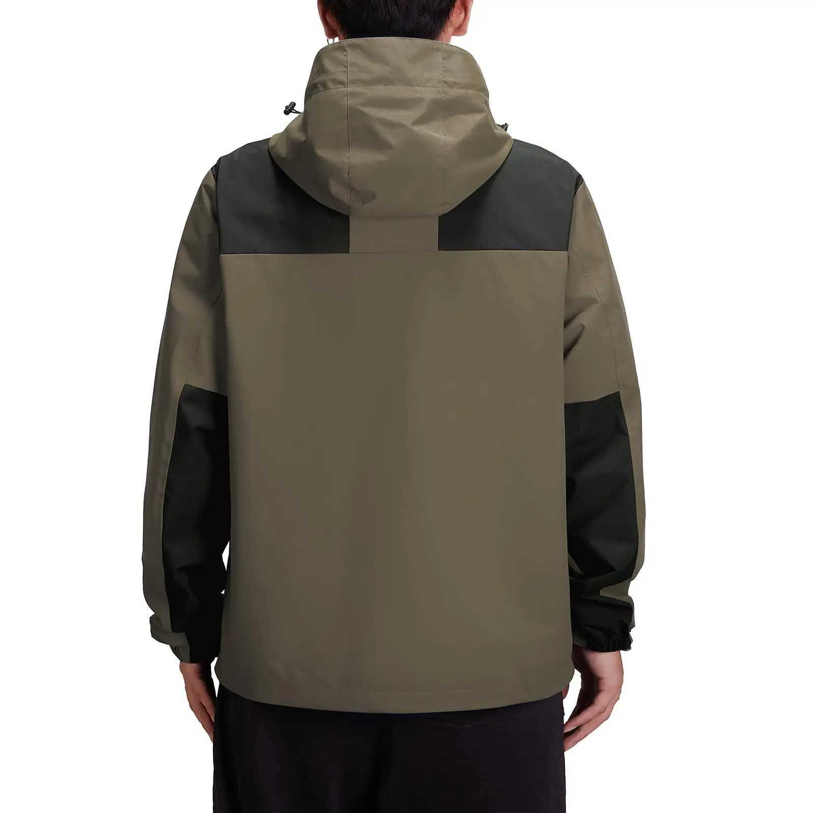 GOLDEN CAMEL Mens Rain Jackets Waterproof with Hood Lightweight Softshell Single Jackets Zip Up Windbreaker Jacket for HikingT250218