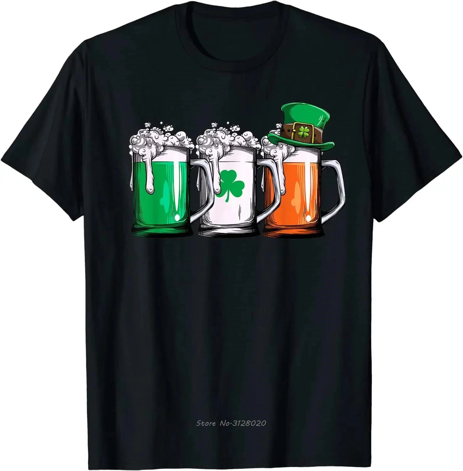 Irish Beer Ireland Flag St Patricks Day Men Women Leprechaun T-Shirt Cotton Oversized Tshirt Fashion Casual T Shirt Tops Tees 250217