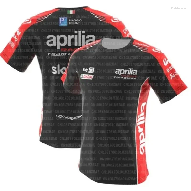 Men's Tracksuits T-shirt Aprilia Racing Team 2025 Est Outdoor Sport Short Sleeve Men And Women Motorcycle Style 3D Print Breathable