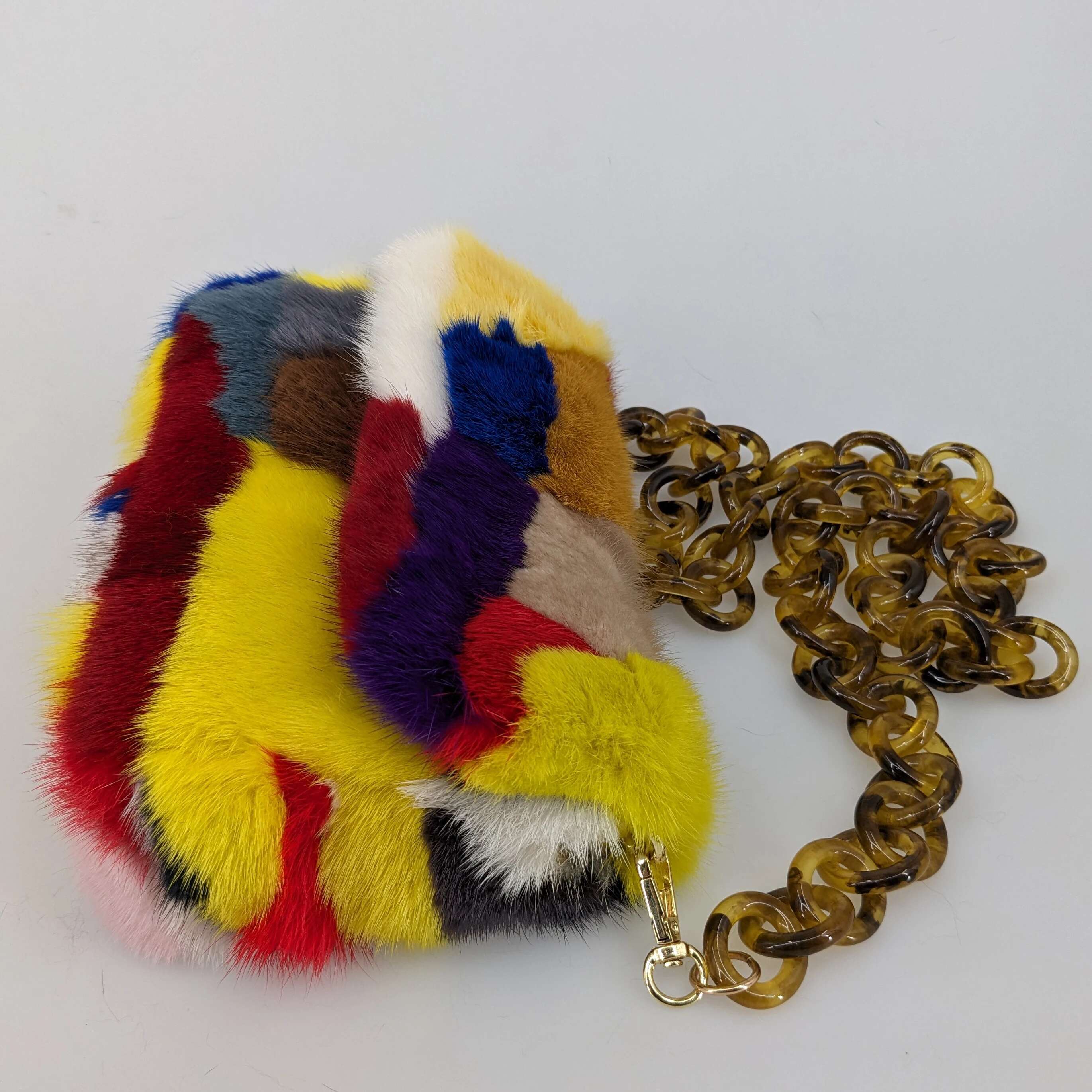 real mink fur multicolour for women Shoulder Crossbody bag