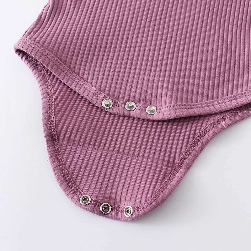 Newborn Baby Girl Clothes Summer 3Pcs Outfit Set Fashion Sleeveless Solid Color Rompers Casual Overalls Headband Infant Clothing W250218