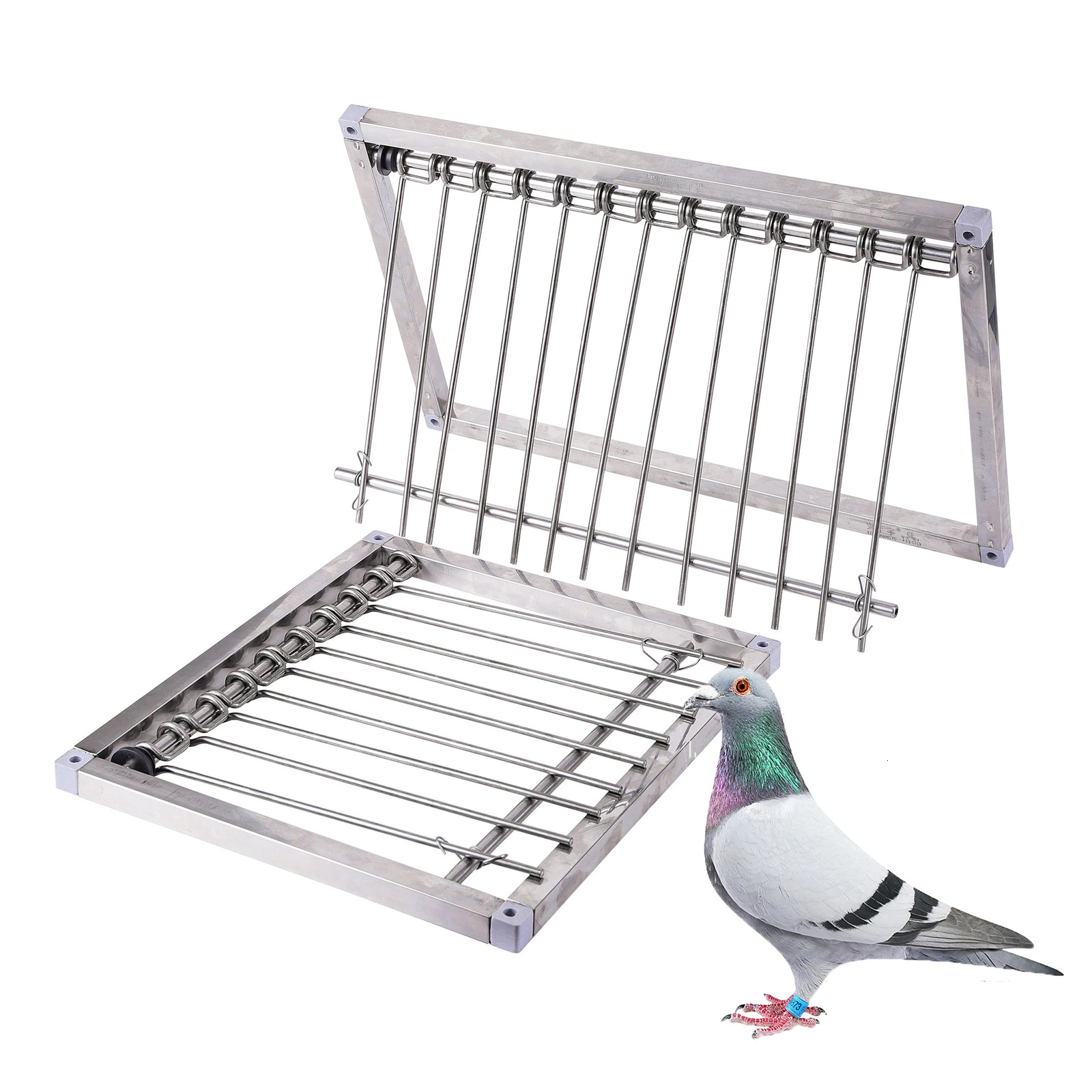 1 Pc Stainless Steel Dovecot Trap Door Door Wire Frame Entrance Loft Supplies Racing Bird Catching Cage Nest Door Curtain 250206