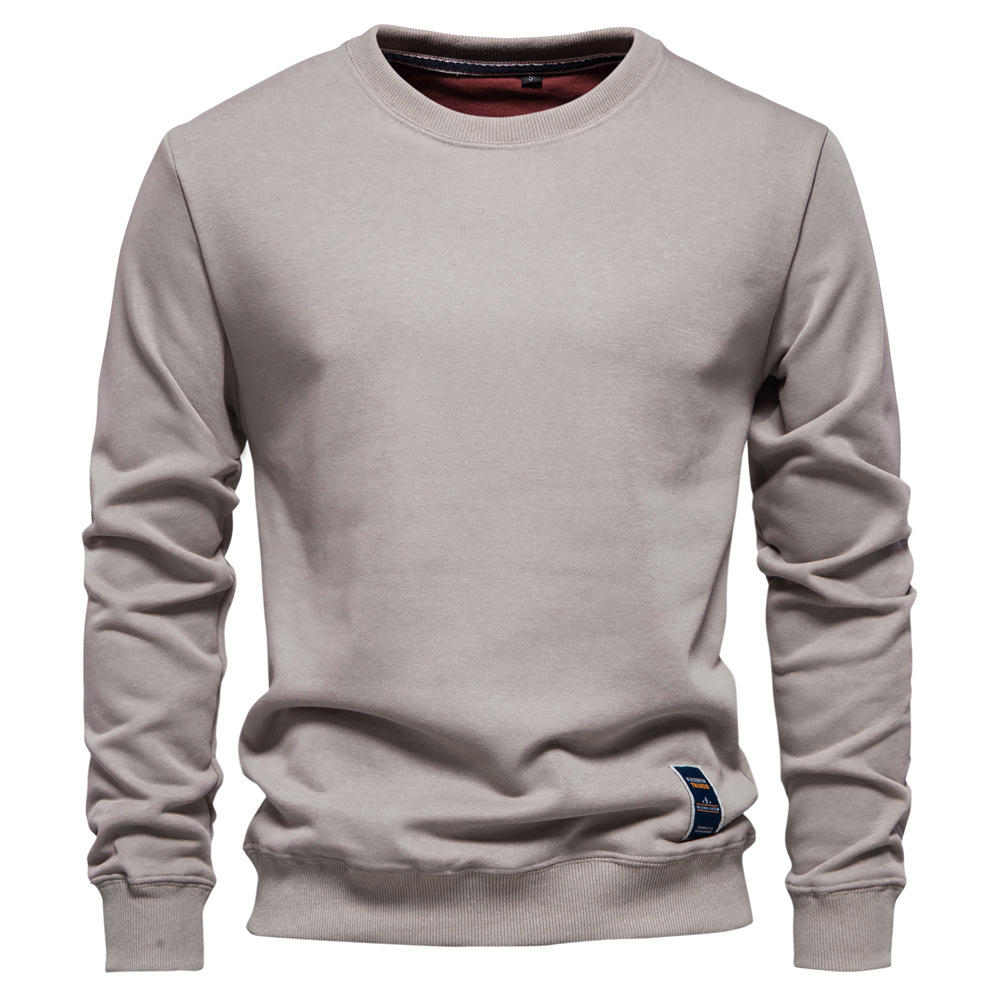 CN02172 autumn new European size long-sleeved solid color sweatshirt