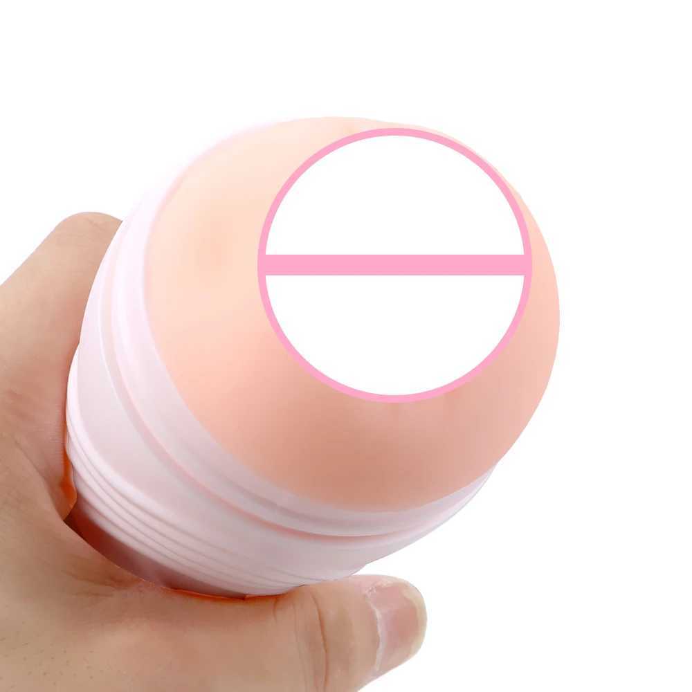 Adult product soft silicone male masturbator reusable sex cup real cat sex toy W250218