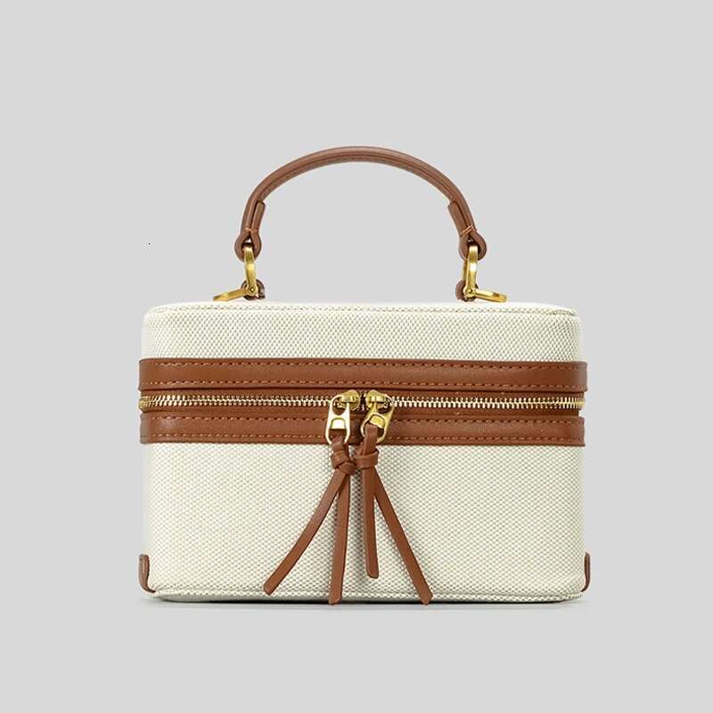 Fashion Box Women Handbags Designer Thick Canvas Shoulder Crossbody Bags Casual Spring And Summer Small Purses 2024