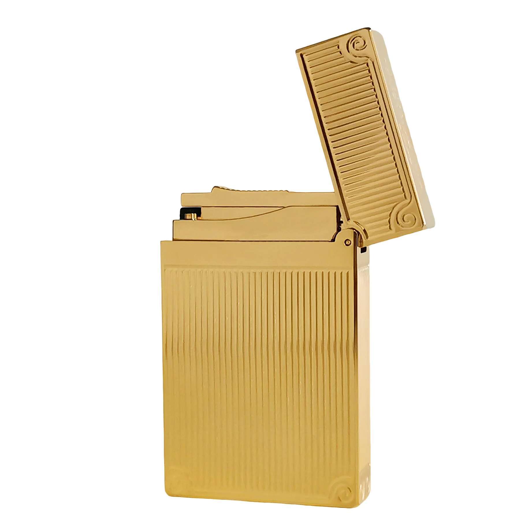 Gas Lighter Copper Metal Engraved Cigarrette Tobacco Cool Accessories Smoking Men Gifts Collections Dropship