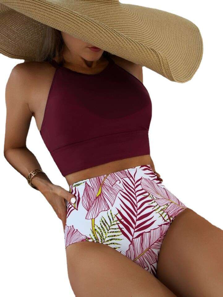 2025 New Sexy Printed High Waist Split Bikini Women's Swimsuit Swimsuit Luxury Swimsuit Designer Swim Swimwear Skimss Designer Swimsuit Women New