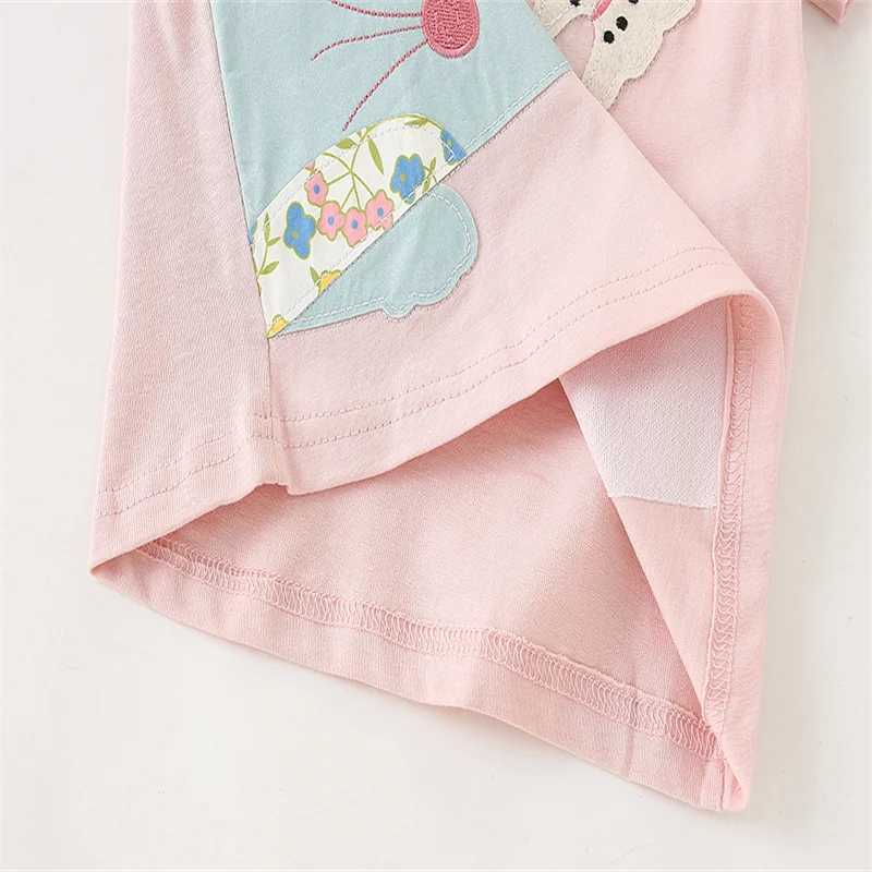 Jumping Meters 2-7T Girls Clothing Sets Kids Suits 2 Pcs Tops + Leggings Baby Costume Summer Short Sleeve Kids Wear Outfits W250218