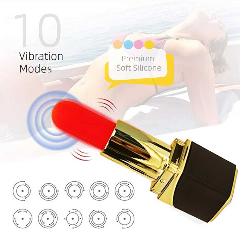 10 Speeds Massage Vagina Electric Shocker Female Mini Magic Wand Vibrator Masturbators Lipstick Vibrat for Woman Aldult Sex ToysXJ250218