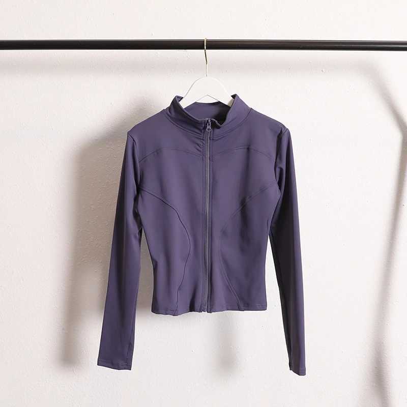 Active Shirts Tees Jacket Coat Flexible Active Wear Women Zip Up Gym Sports Casual Jackets with Thumb Holes H25218