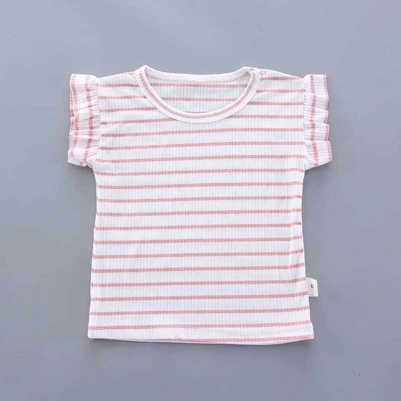 Summer Children Clothing Baby Cute Girls Casual T-Shirts Bib Shorts 2Pcs/Set Toddler Fashion Cotton Infant Clothes Suit W250218