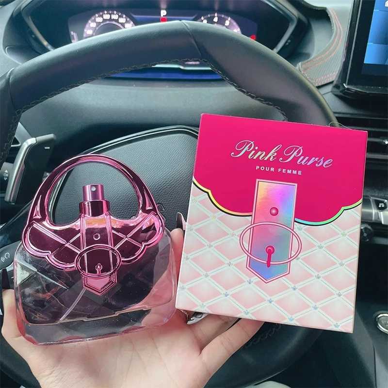 Handbag Appearance 100ml Womens Perfume Long-lasting Natural Flowers Light Fragrance Pink Purse Creative Arabian Body Perfume W250218