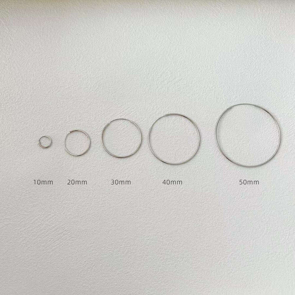 Tiki sterg sier plain women's large ring earrings, personalized fashion and versatile Korean internet celebrity earrings