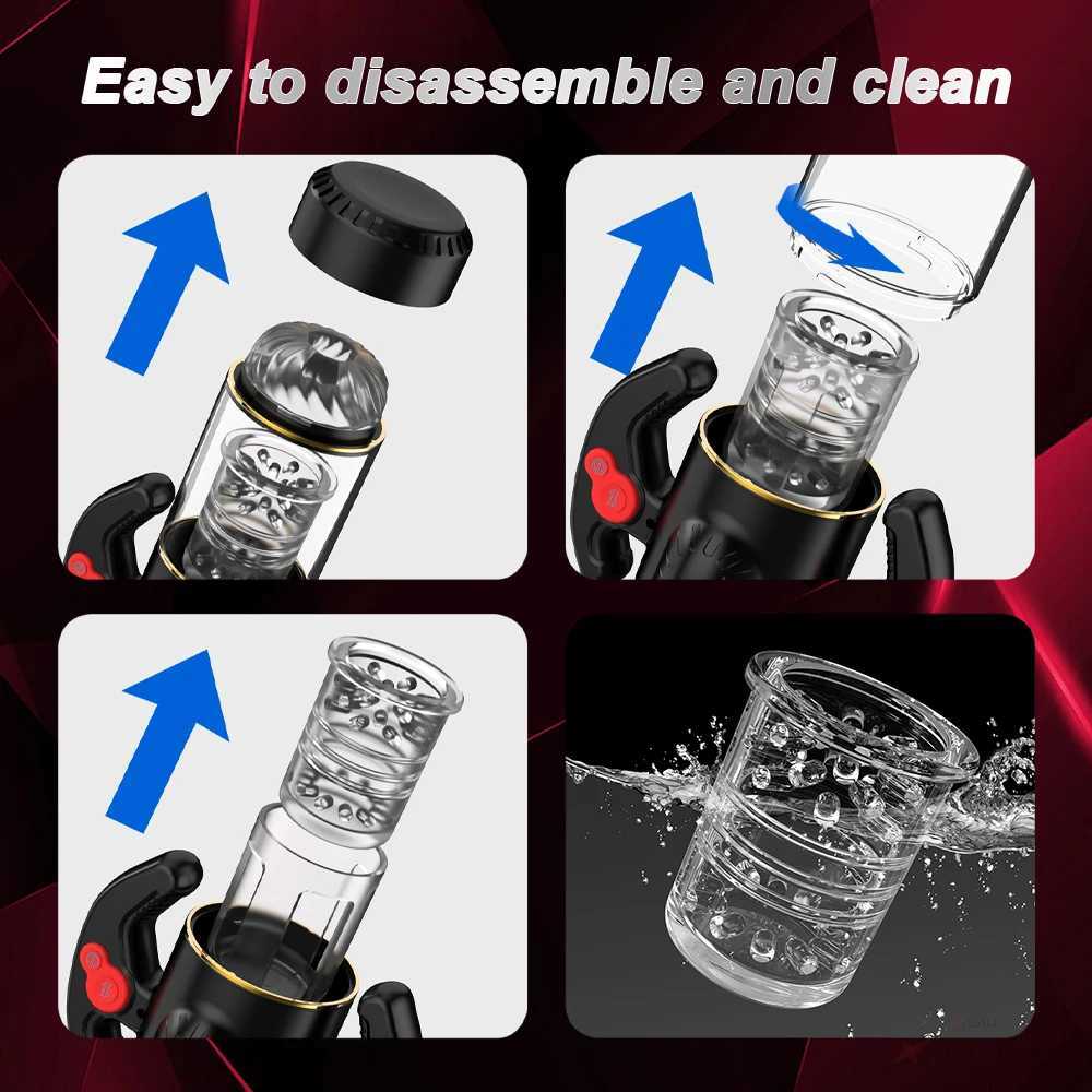 Automatic Male Masturbator Cup for Men 9 Sucking Thrusting Rotating Modes Vibrator Pocket Pussy Penis Oral Sex Toys Machine Men W250621