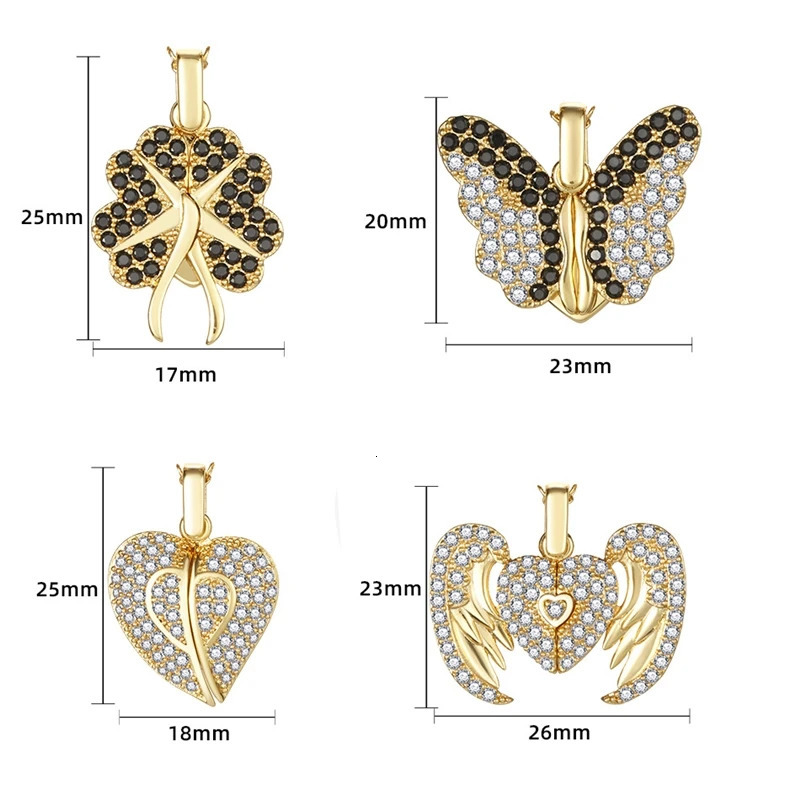Hiyong Custom Name Necklace Butterfly Personalized Letter Pendant Necklaces Zircon Pendants Custom Necklaces Jewelry Christmas 250214