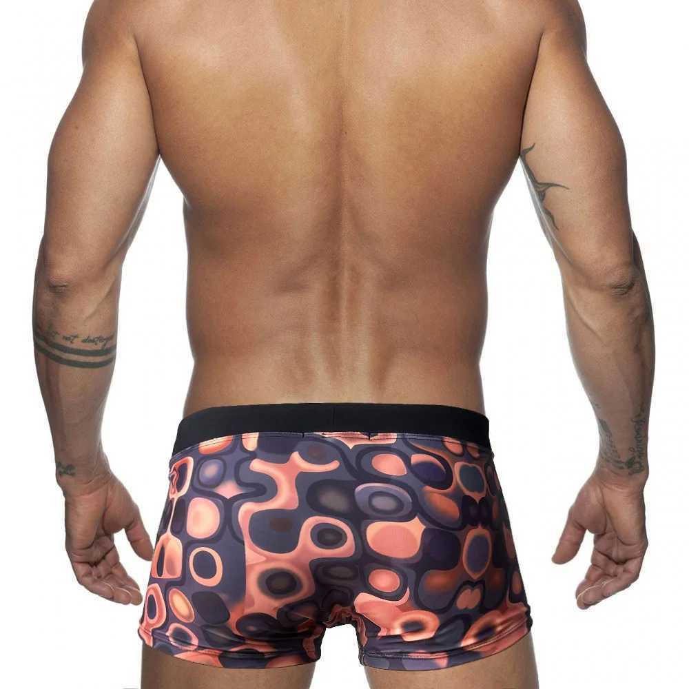 Mens Trunk Swimwear Swim Pants Swimsuits Swimming Beach Shorts Surf Square Cut Bathing Suit Boardshorts Drawstring Underpants M250218