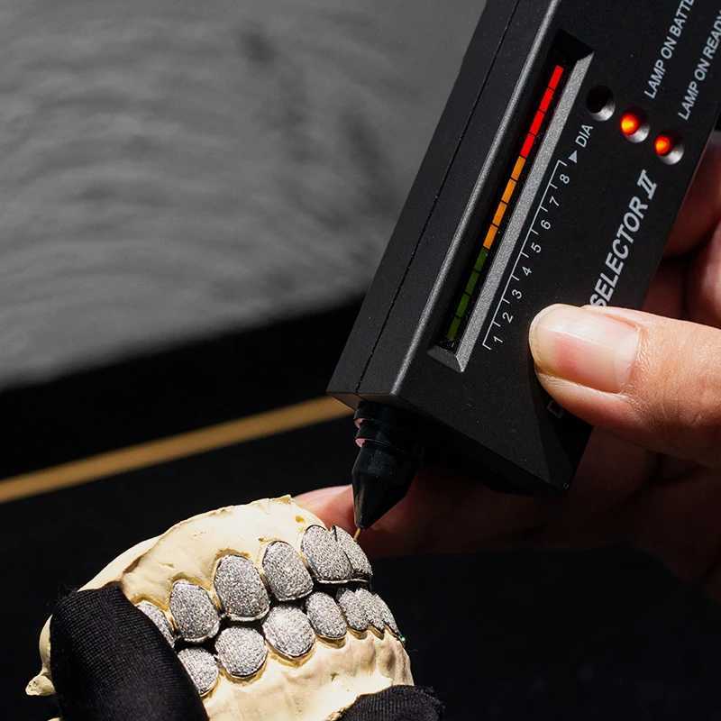 Fashion Jewelry 10K 14K Gold Plated Honeycomb Setting 925 Silver VVS Custom Hip Hop Iced Out Moissanite Grillz Teeth Grillz