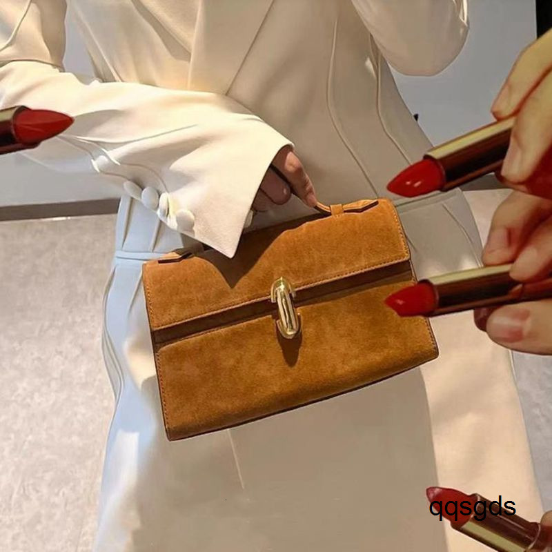 Savette Suede Smooth Leather Handbag Designer Retro Clutch Bag Women Stance Stand Handheld Clamshell Wallet Pattern Messenger Single Hand Bags534