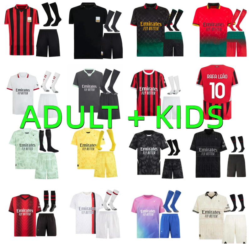 23 24 25 PULISIC RAFA LEAO MILAN soccer jerseyS 125-Year Anniversary M.MAIGNAN REIJNDERS JOAO FELIX GIMENEZ WALKER 2024 2025 football shirt maillot adult kids kits