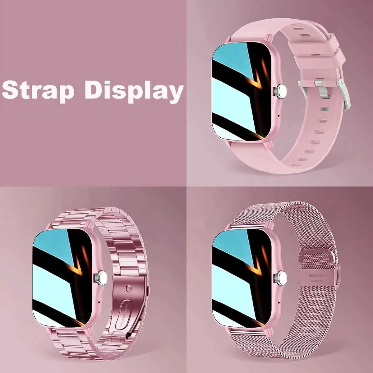 1.83 Waterproof Smart Watch with Message Answer Call Sleep Monitoring Sports Pedeter Information rts For iPhone Android Y250218