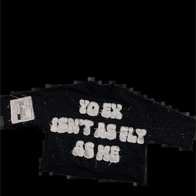 Y2K Rhinestone Quarter Sleeves Tops Men Women Harajuku Letter Graphic Patch Oversized T Shirt Goth Short Clothes 250206