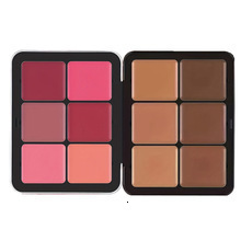 12 Shades Creamy Blush Palette HD Face Essentials Long-Lasting Matte Blush Cream Cover Makeup Palette 0.84oz 240624
