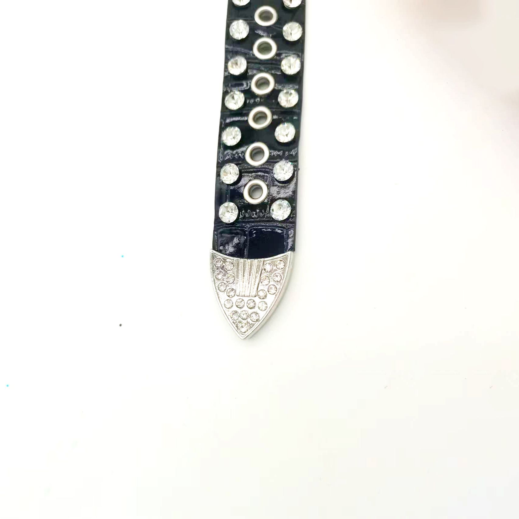 Elegant Handcrafted Belt Featuring Rhinestone Nails - Made by Indian Wholesale Manufacturer