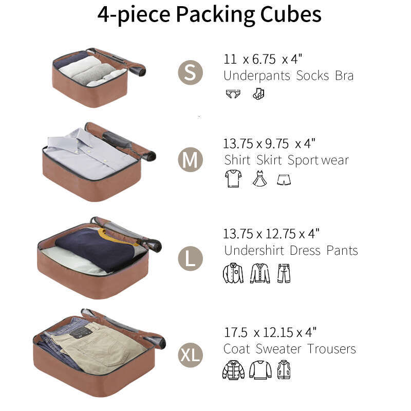 Piece Set Suitcase Set, ABS Hard Shell Lightweight Expandable Travel Lage with 4 Packing Cubes, TSA Lock, Spinner Wheels for Men Women(16/20/24/28)