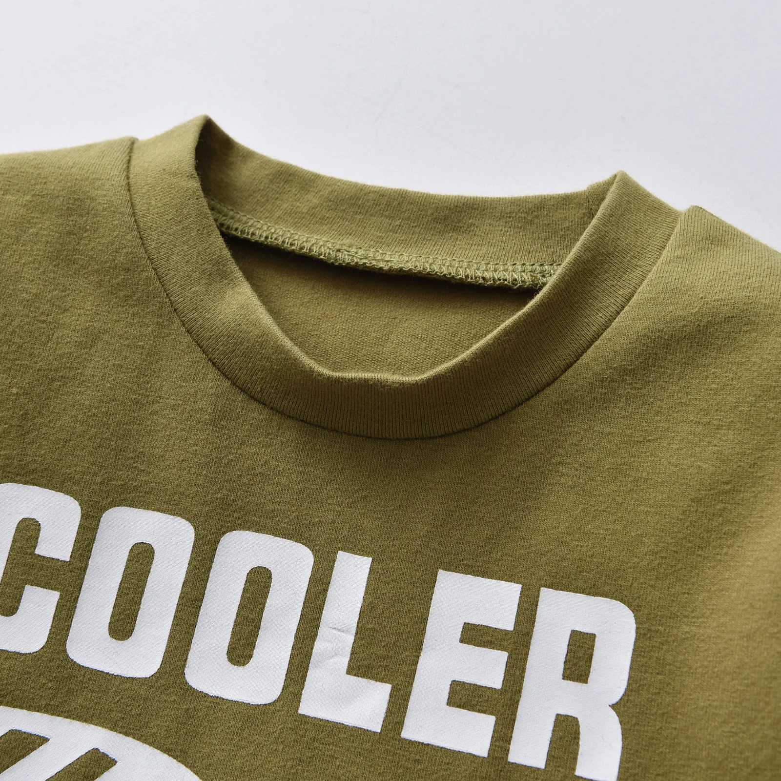 Summer Toddler Baby Boy Short Sleeve Clothes Set Casual Letters Printed T-shirt + Camouflage Shorts 2PCS Outfits for Boys W250218