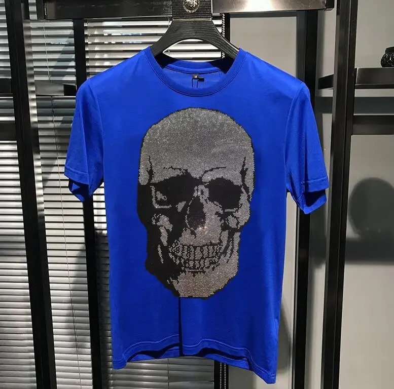 S-6XL Anime Graphic Men Dress TShirts Rhinestones Man Summer Fashion T-Shirts Streetwear Mens Clothing 250217