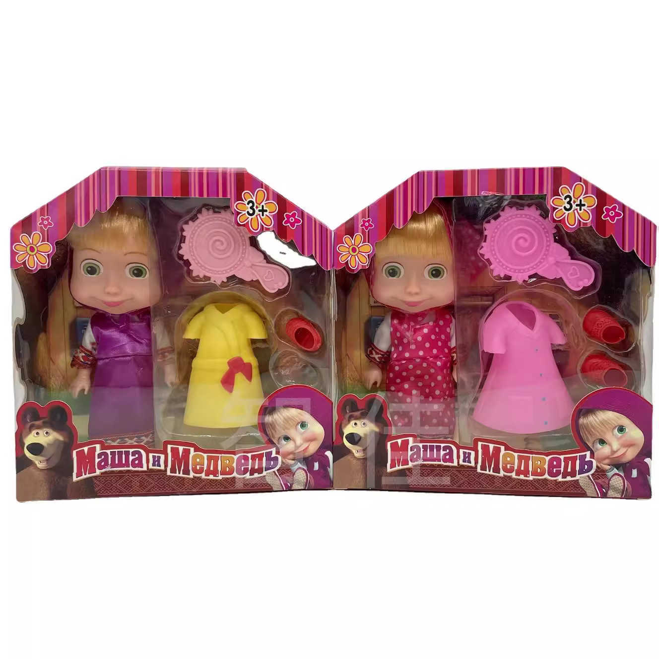Masha bear 6.5-inch Martha and Bear cartoon comforting doll toy Ap2