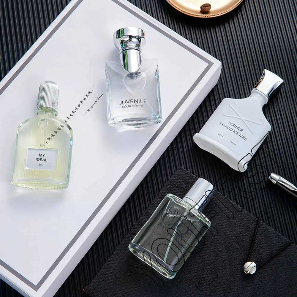 Brand Men Perfume 100ml Gift Box Four Piece Set Lasting Fragrance Body Spray Fresh Plant Floral Scent Pheromone Parfums Homme W250218