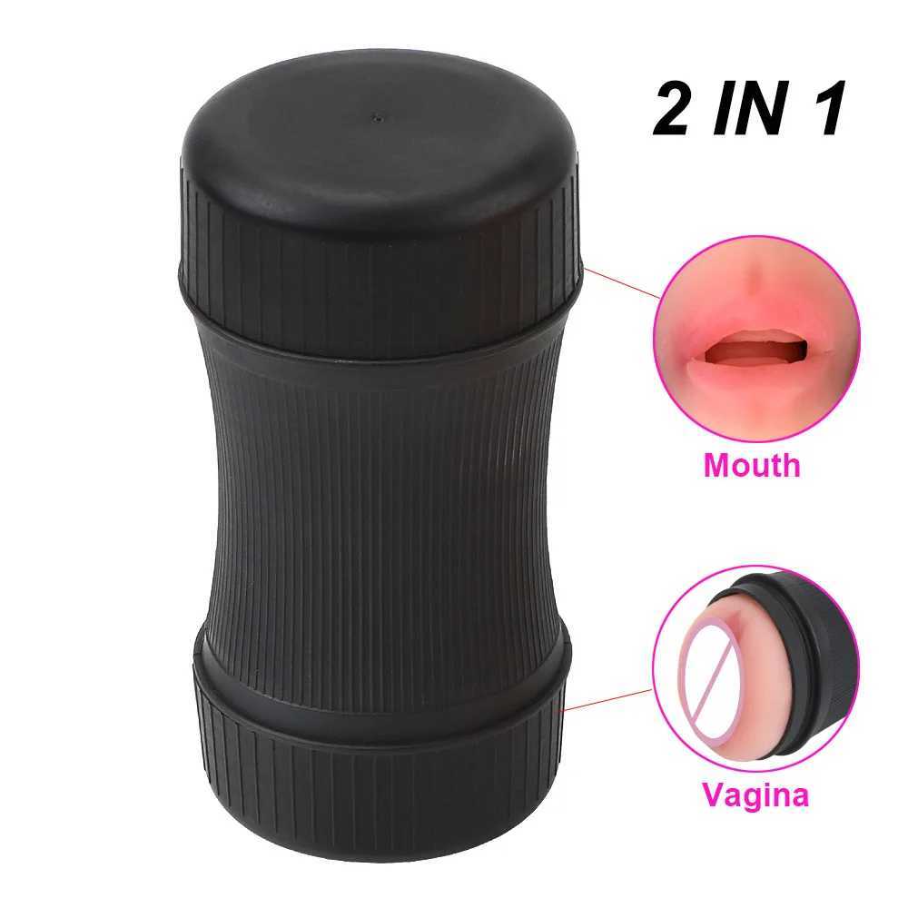 5cm Pump Penis Enlargement Sex Toys For Men Adult Male Masturbator Machine Realistic Vagina Mouth Real Pussy 2 In Erotic Shop W250218