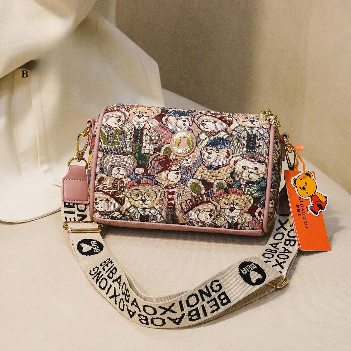 Original Bear Crossbody For Women 2025 New Women's Casual Versatile Canvas Lightweight Shoulder Bag