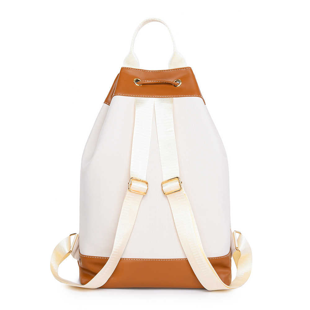 Shoulder Bag New Womens Bag Fashion Splicing Drawstring Contrast Color Large Capacity Bucket Bag Shoulder Bag for Women