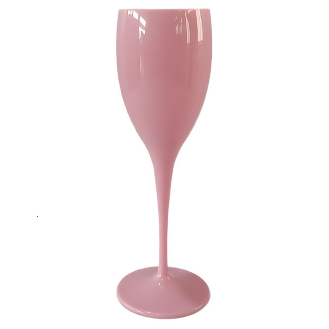 Straight PS plastic high footed glass with printable plastic red wine glass PP 180ml champagne glass 240127