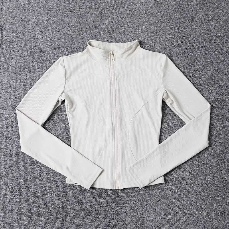 Active Shirts Tees New fashion slim fit womens jacket long Sleve gym breathable exercise top quick drying sports jacket full zipper H25218