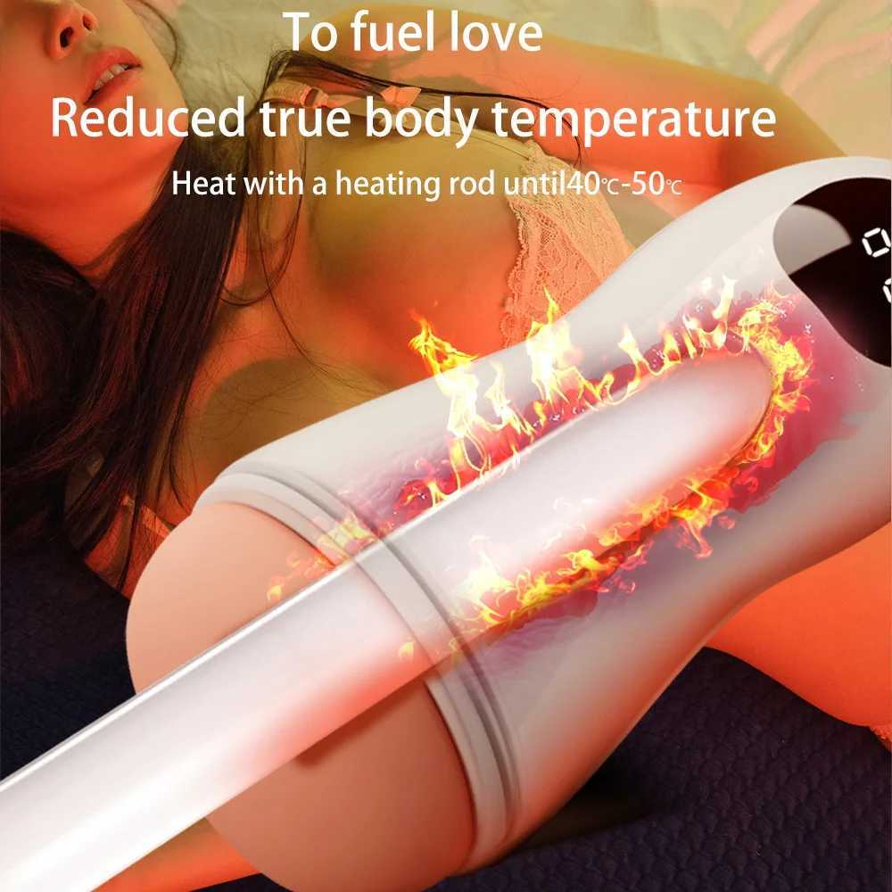 Automatic Male Masturbator Cup Vibration Blowjob Real Vagina Pocket Pussy Vibrating Bullet Penis Oral Adults Sex Toys For Men W250621