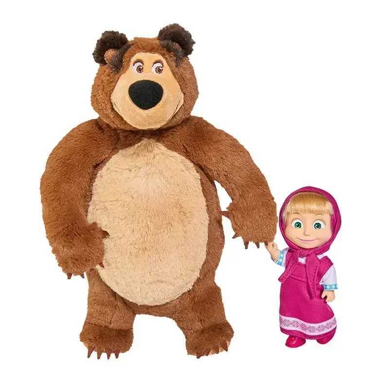 Mashas and The Bear Doll Toy Classic Set Anime Figure Collectible Bear Model Doll Room Decor Surprise Toy New Yer GiftXJ250218