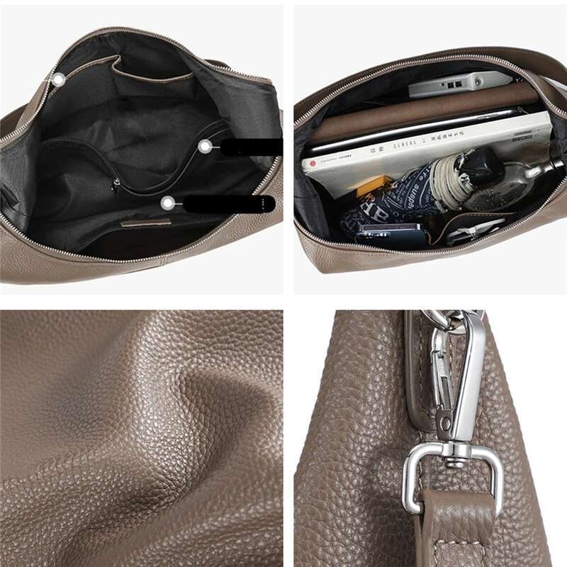 Hifashion Cow Genuine Leather Soft Hobo Shoulder Bags For Women 2025 Trend Designer Large Capacity Commuter Tote Ladies Handbags