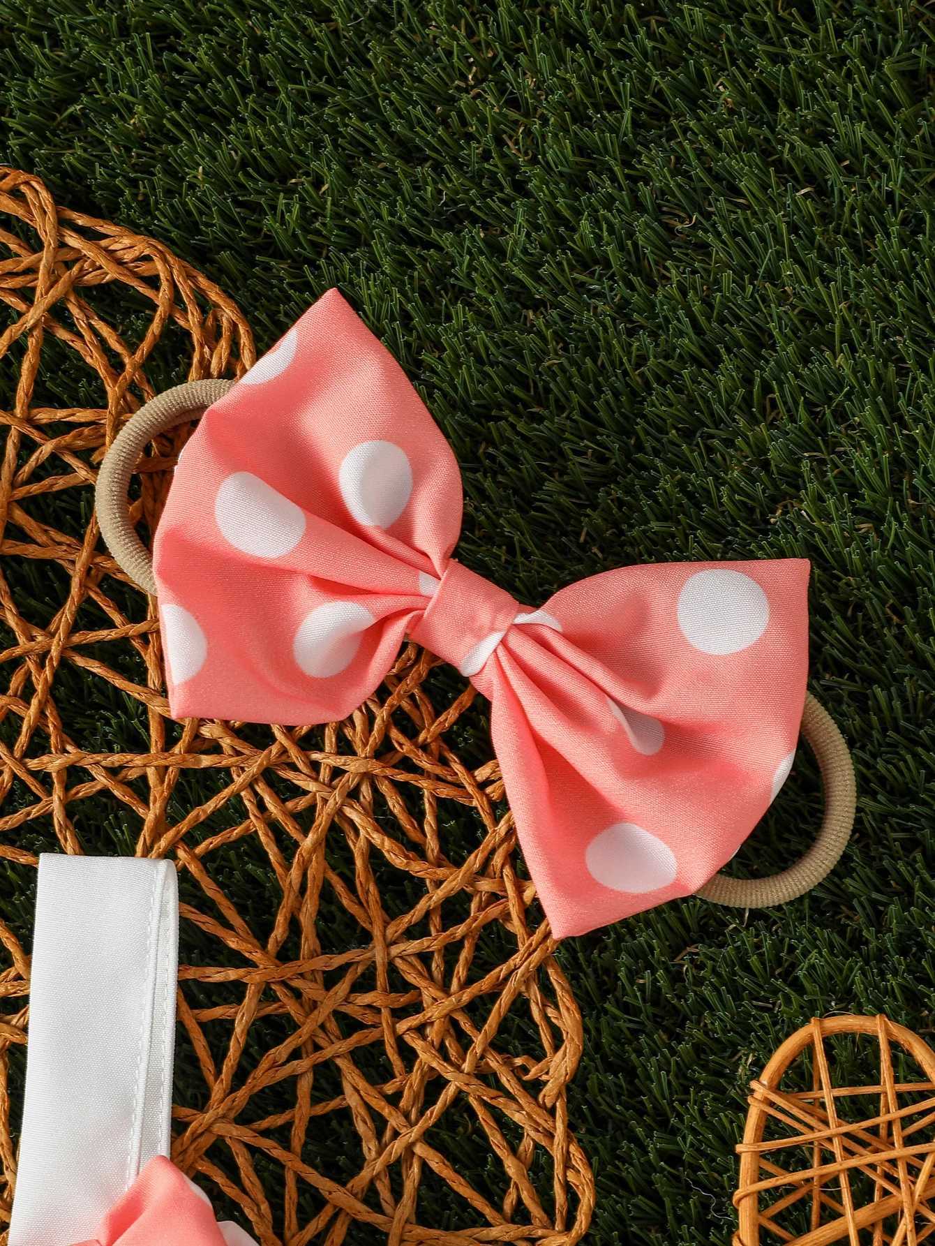 Baby Girl Summer 2 T-shirt Printing Factory and Shorts Polka Dot Japanese and Korean Daily Set W250218