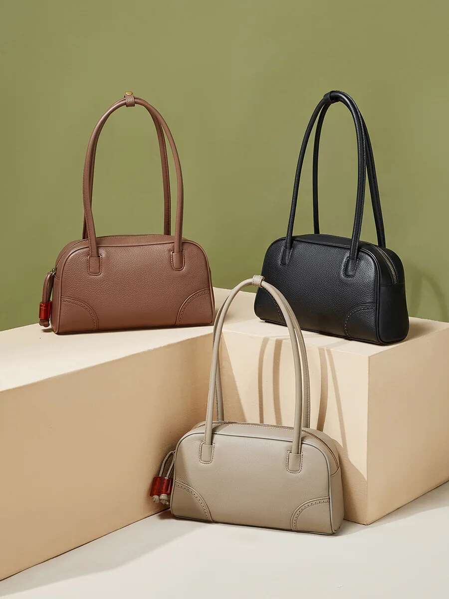 YANATARI Underarm Cowhide Genuine Leather Handbags Women Vintage Shoulder Female Korean Bag High Quality 2024