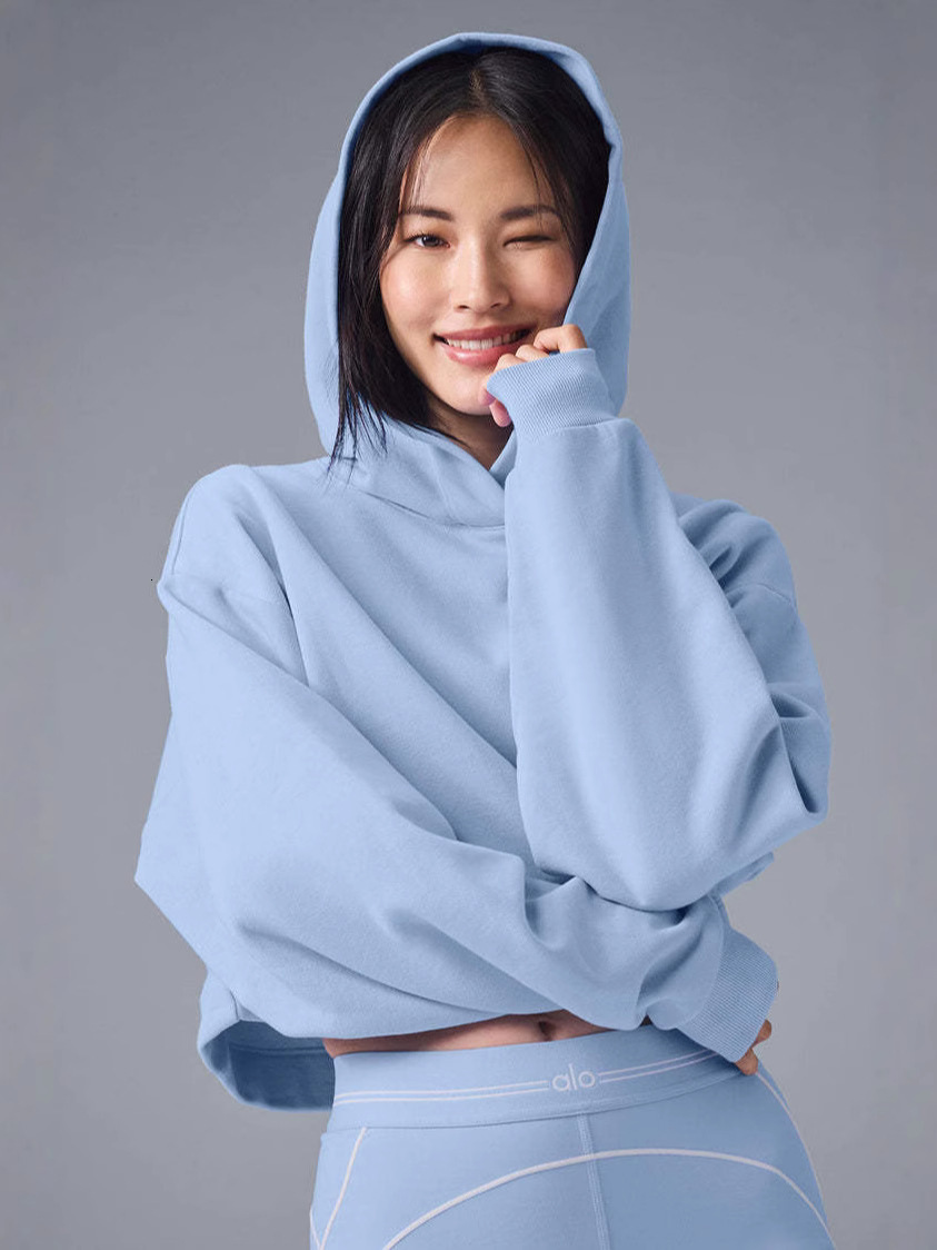 2025 Women's Retro Solid Color Casual Senior Sense Sports Loose Autumn And Winter Fashion Short Hoodie