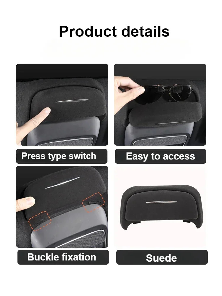 Car Glasses Box For Xpeng G6 Suede Sunroof Sunglasses Case Glasses Storage Holder Car Interior Accessories 250213