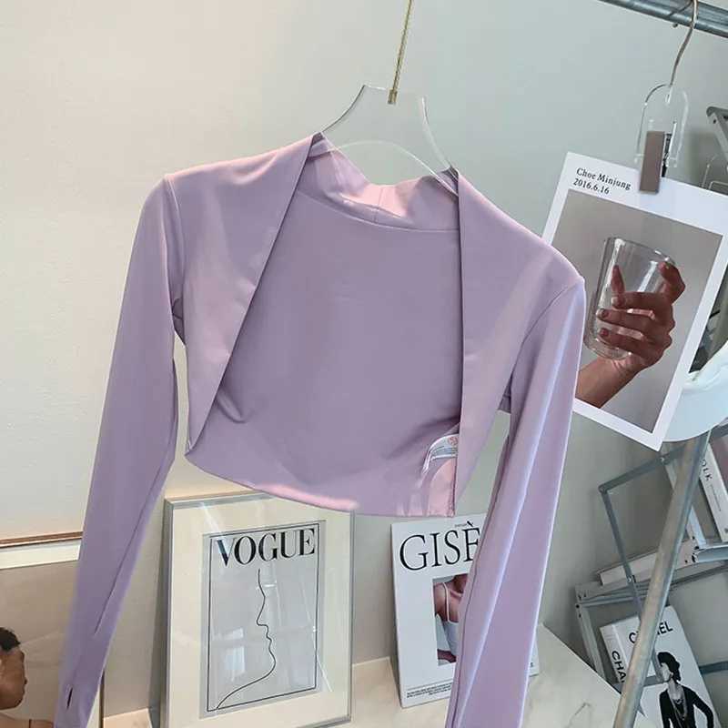 Active Shirts Tees Sports Cardigan Coat Outdoor Shirts Gym Workout Running Women Blouse Quick Dry Clothing Long Slves Tops H25218