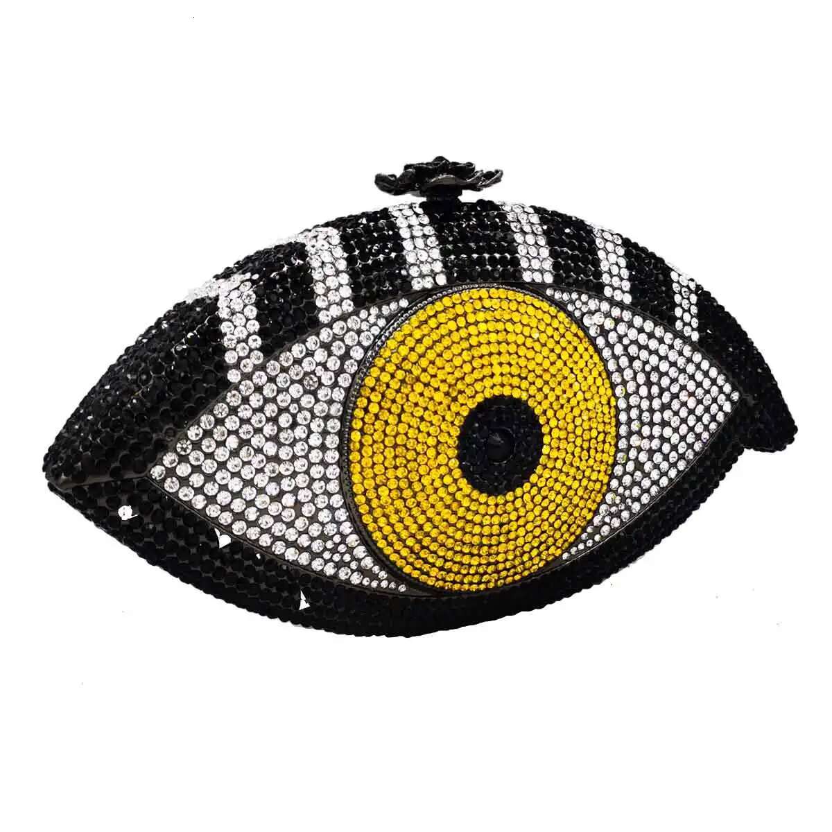 KHNMEET Evil eye Women clutch sier evening femme pochette bag Crystal day Clutch bg party purse SC023