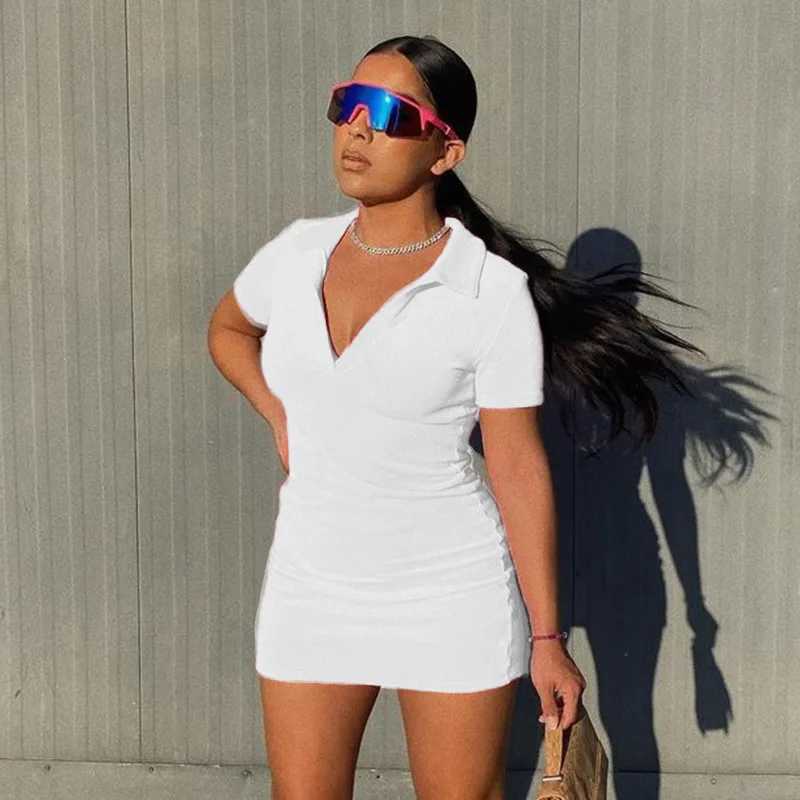 Basic Casual Dresses Summer Women V-neck Mini Dress Party Elegant Club Strtwear Slim Solid Y2K Clothes slim Dresses on sale clearance fashion top H252