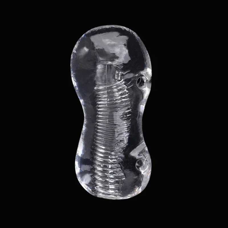Silicone Transparent Vagina Pussy Masturbation Products Man Sex Toys Men Work Out Endurance Exercise Adult Sexual Products W250218